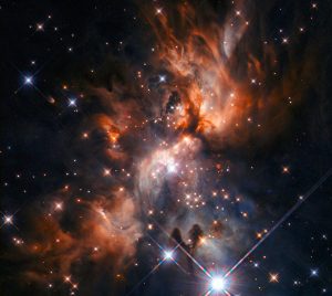 A cloud of dust where stars are born captured by NASA's Hubble Space Telescope.