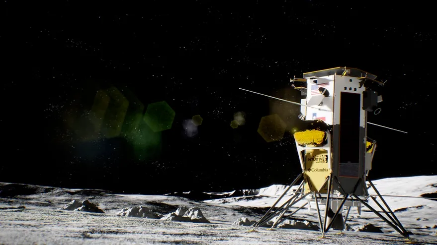 Intuitive Machines said it moved the landing site for its IM-1 mission to the lunar south pole region at the request of NASA to better support Artemis. Credit: Intuitive Machines