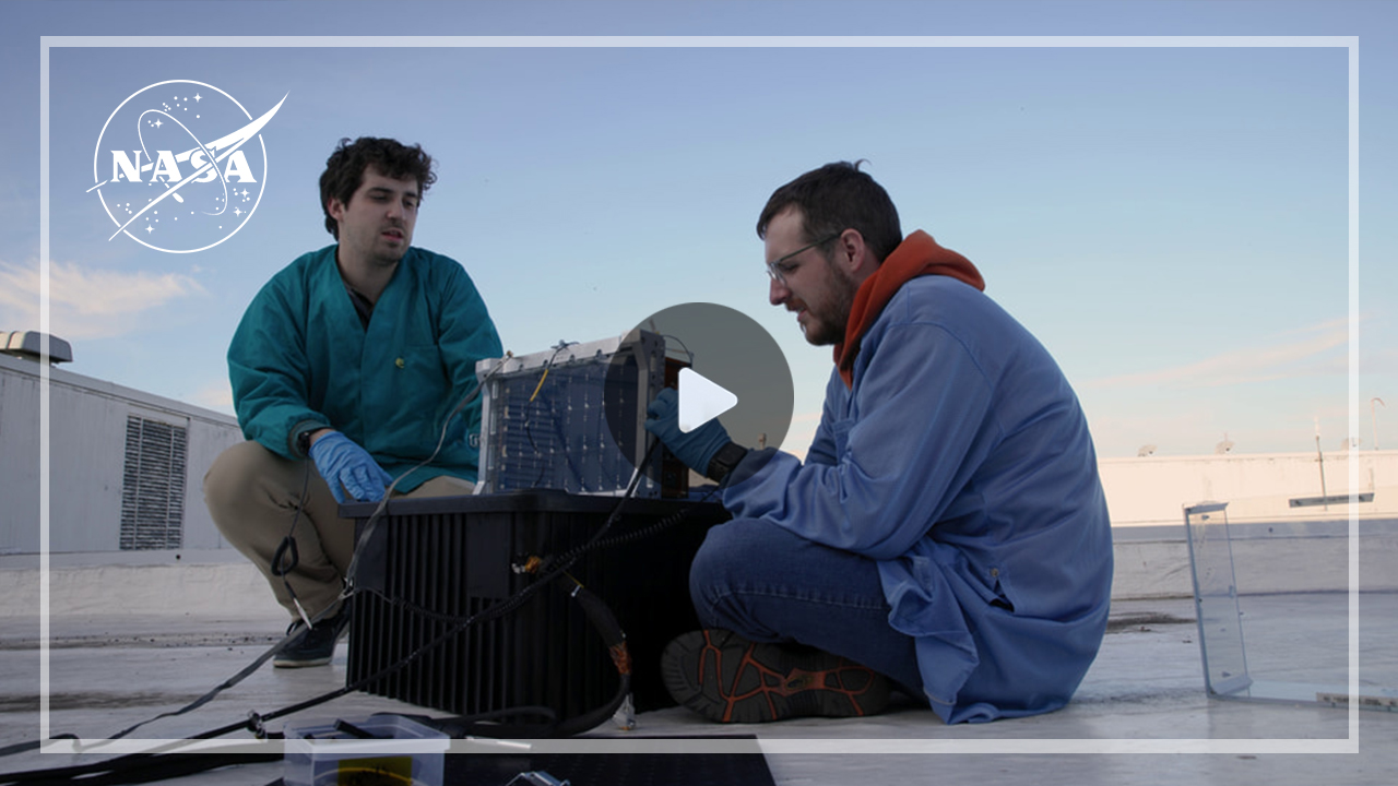 Video thumbnail of engineers conducting an open-sky test of the BurstCube satellite’s GPS at NASA’s Goddard Space Flight Center in Greenbelt, Maryland.