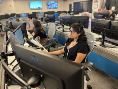 Flight Dynamics Facility team in mission room supporting successful launch of Boeing Starliner