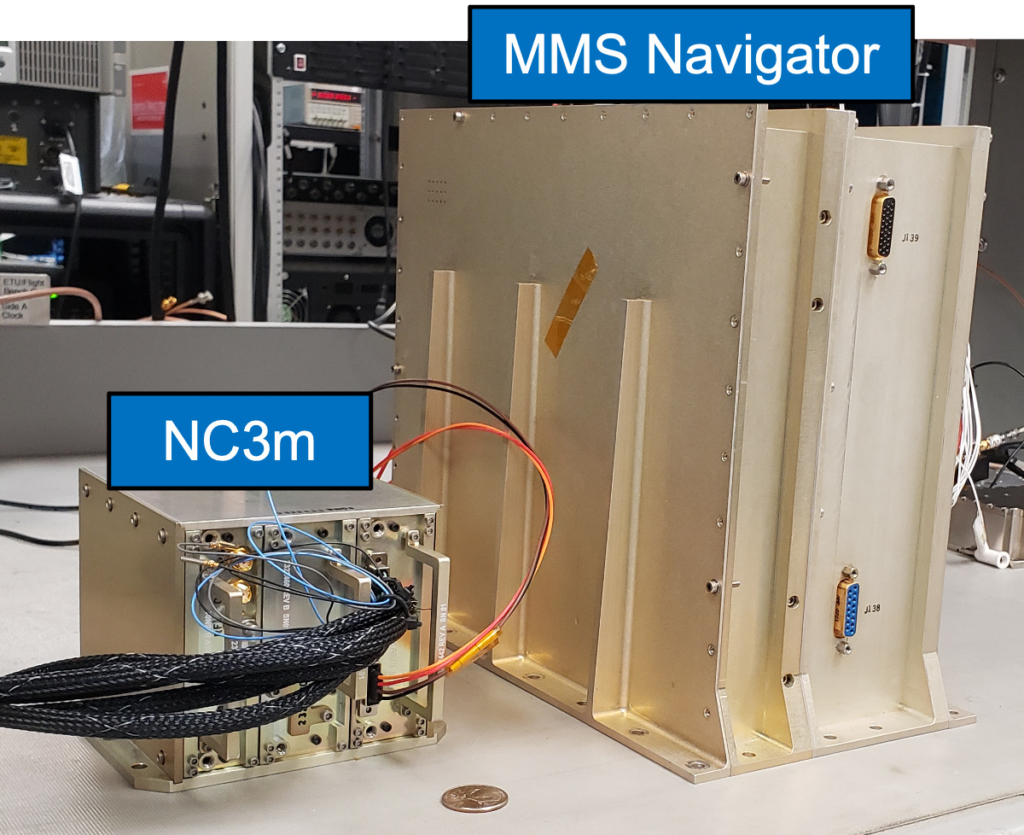 NavCube3-mini Multi-GNSS Receiver Technology. Photo of NC3m vs. previous generation MMS Navigator