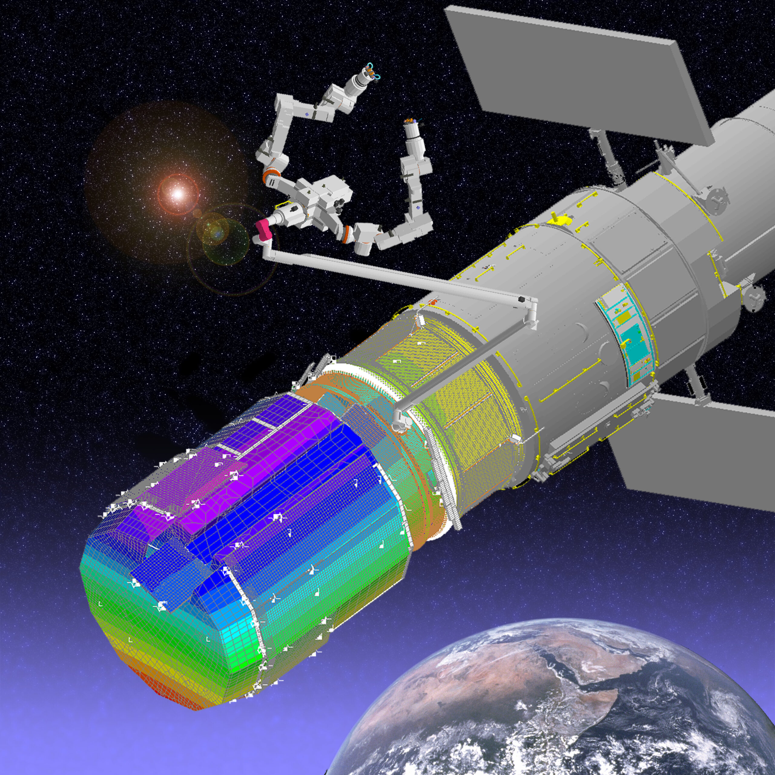 Finite Element Model (FEM) of the Hubble Space Telescope
