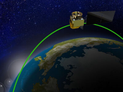 Conceptual drawing of QuickSounder, the first in a new generation of low-Earth orbit environmental satellites in NOAA’s Near Earth Orbit Network (NEON).