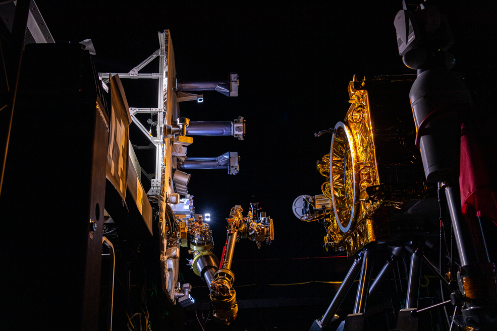 Rendezvous and proximity operations (RPO) testing in the Robotic Operations Center (ROC) at NASA Goddard Space Flight Center.